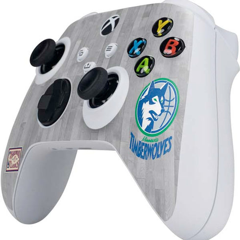 NBA Minnesota Timberwolves Hardwood Classics Xbox Series S Controller Skin