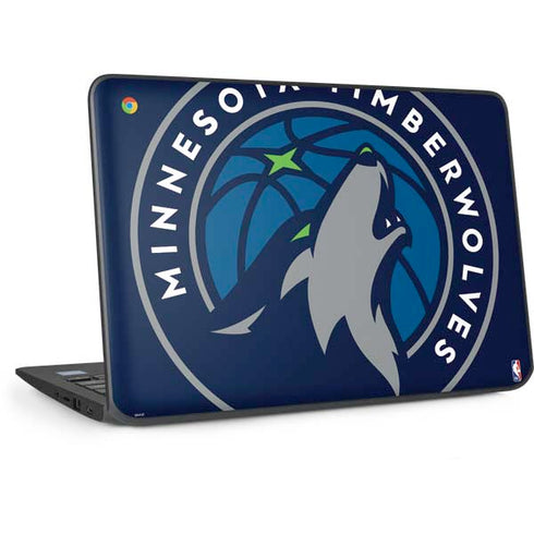 NBA Minnesota Timberwolves Large Logo HP Chromebook Skin