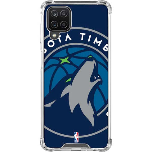 NBA Minnesota Timberwolves Large Logo Galaxy A12 Clear Case