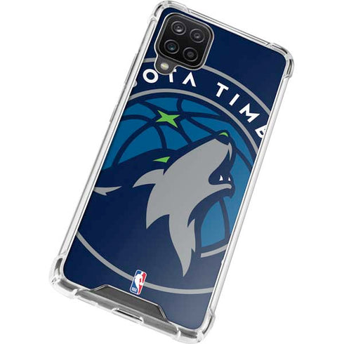 NBA Minnesota Timberwolves Large Logo Galaxy A12 Clear Case