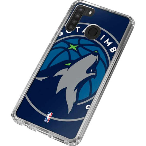 NBA Minnesota Timberwolves Large Logo Galaxy A21 Clear Case