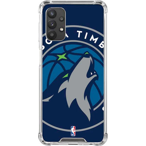 NBA Minnesota Timberwolves Large Logo Galaxy A32 5G Clear Case