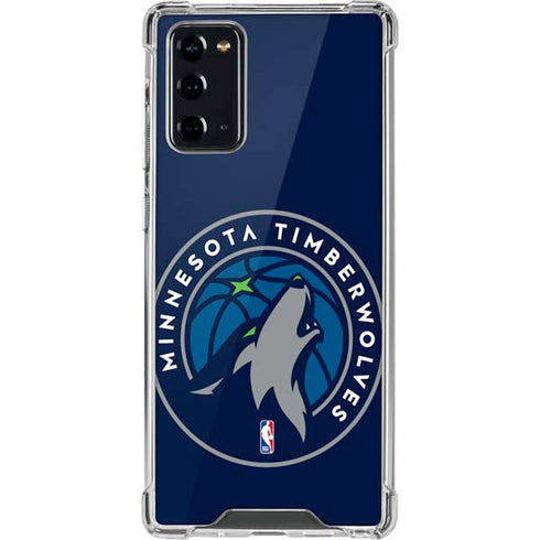 NBA Minnesota Timberwolves Large Logo Galaxy Note20 5G Clear Case