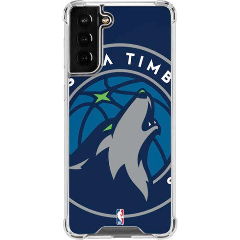 NBA Minnesota Timberwolves Large Logo Galaxy S21 FE Clear Case