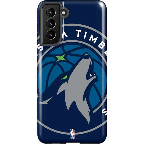 NBA Minnesota Timberwolves Large Logo Galaxy S21 FE Pro Case