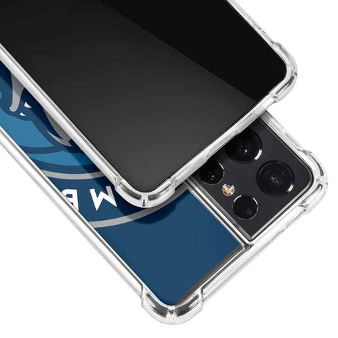 NBA Minnesota Timberwolves Large Logo Galaxy S21 Ultra 5G Clear Case