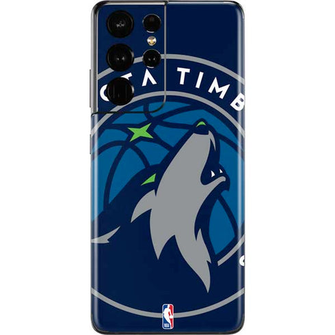 NBA Minnesota Timberwolves Large Logo Galaxy S21 Ultra 5G Skin