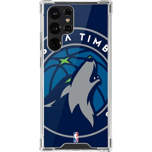 NBA Minnesota Timberwolves Large Logo Galaxy S22 Ultra Clear Case