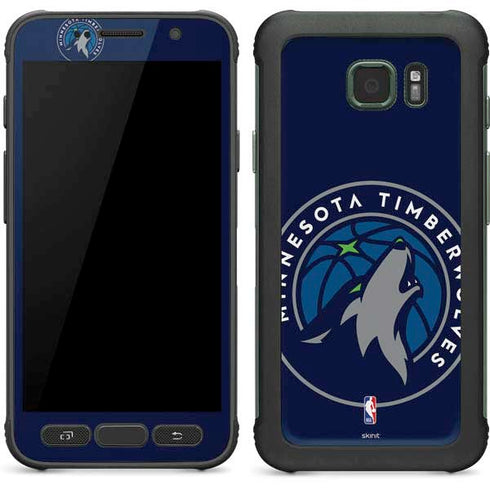 NBA Minnesota Timberwolves Large Logo Galaxy S7 Active Skin
