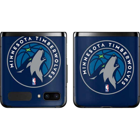 NBA Minnesota Timberwolves Large Logo Galaxy Z Flip Skin