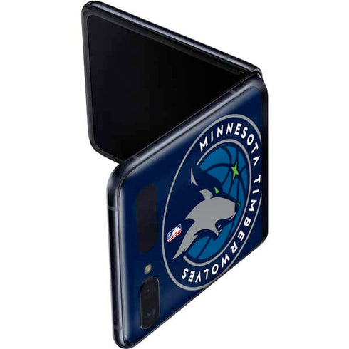 NBA Minnesota Timberwolves Large Logo Galaxy Z Flip Skin