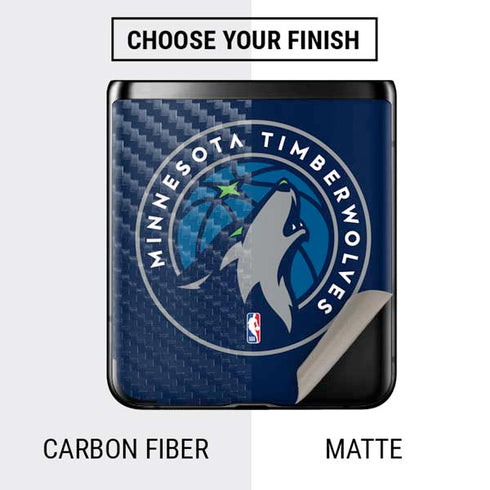 NBA Minnesota Timberwolves Large Logo Galaxy Z Flip Skin