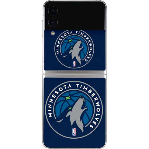 NBA Minnesota Timberwolves Large Logo Galaxy Z Flip3 5G Skin