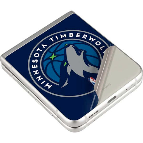 NBA Minnesota Timberwolves Large Logo Galaxy Z Flip3 5G Skin