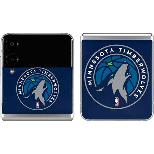 NBA Minnesota Timberwolves Large Logo Galaxy Z Flip4 5G Skin
