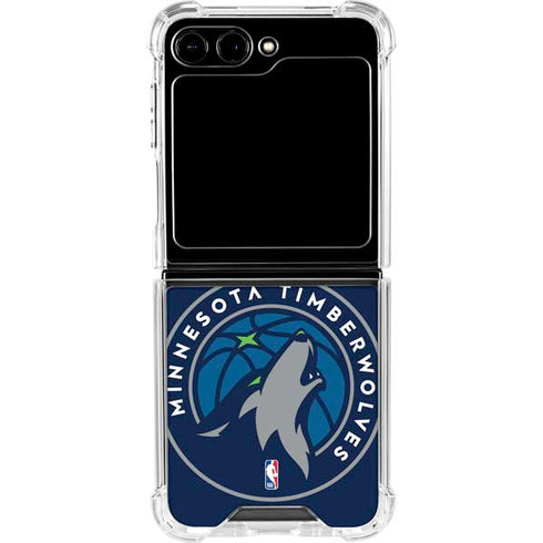 NBA Minnesota Timberwolves Large Logo Galaxy Z Flip5 5G Clear Case
