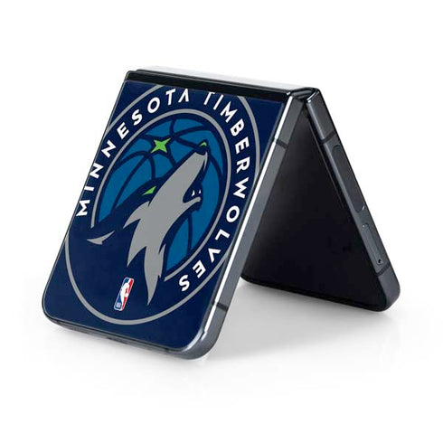 NBA Minnesota Timberwolves Large Logo Galaxy Z Flip5 5G Skin