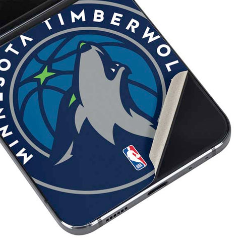 NBA Minnesota Timberwolves Large Logo Galaxy Z Flip5 5G Skin