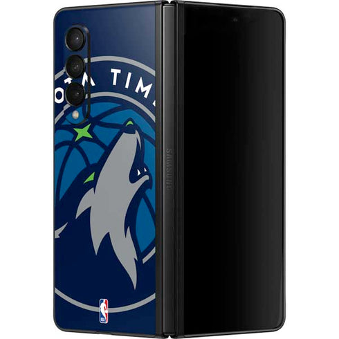 NBA Minnesota Timberwolves Large Logo Galaxy Z Fold3 5G Skin