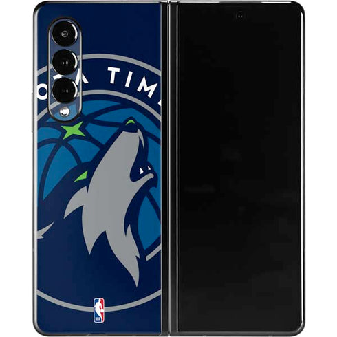 NBA Minnesota Timberwolves Large Logo Galaxy Z Fold3 5G Skin