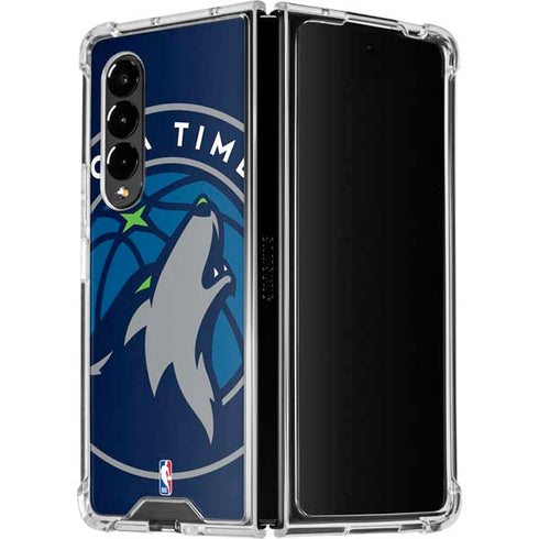 NBA Minnesota Timberwolves Large Logo Galaxy Z Fold4 5G Clear Case