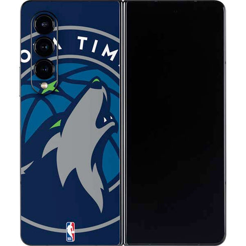 NBA Minnesota Timberwolves Large Logo Galaxy Z Fold4 5G Skin
