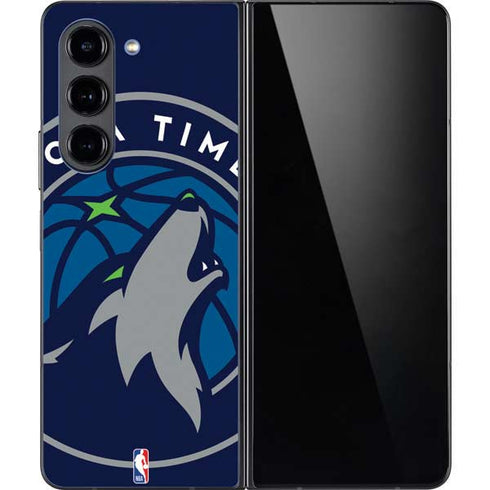 NBA Minnesota Timberwolves Large Logo Galaxy Z Fold5 5G Skin