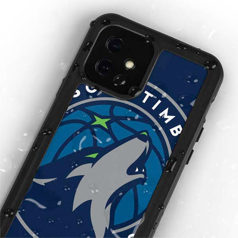 NBA Minnesota Timberwolves Large Logo iPhone 12 Mini Waterproof Case