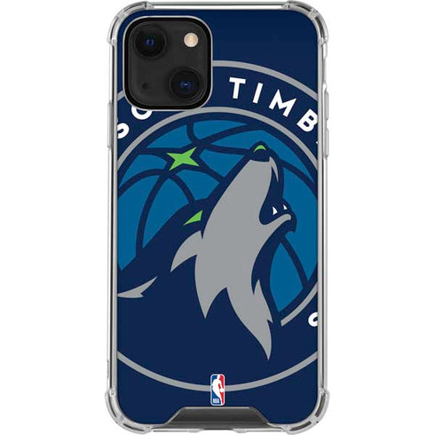 NBA Minnesota Timberwolves Large Logo iPhone 14 Clear Case