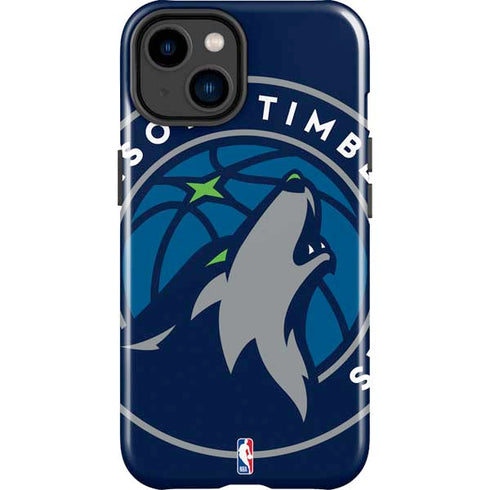 NBA Minnesota Timberwolves Large Logo iPhone 15 Plus Impact Case