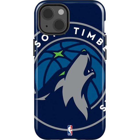 NBA Minnesota Timberwolves Large Logo iPhone 15 Impact Case