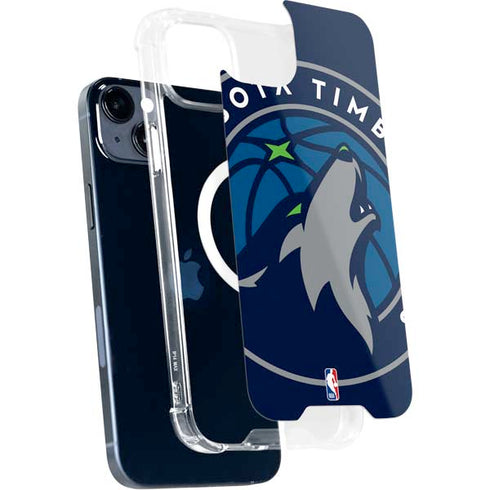 NBA Minnesota Timberwolves Large Logo iPhone 15 Plus MagSafe Case