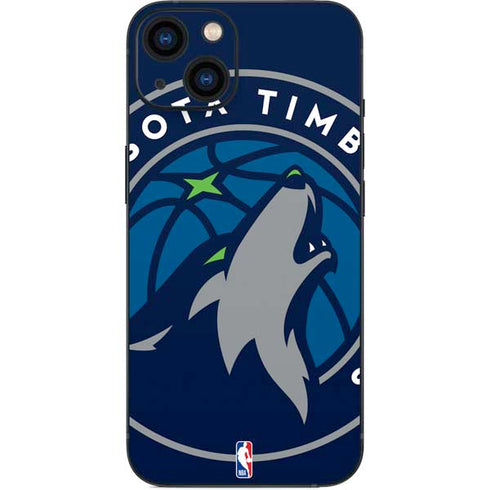 NBA Minnesota Timberwolves Large Logo iPhone 15 Plus Skin