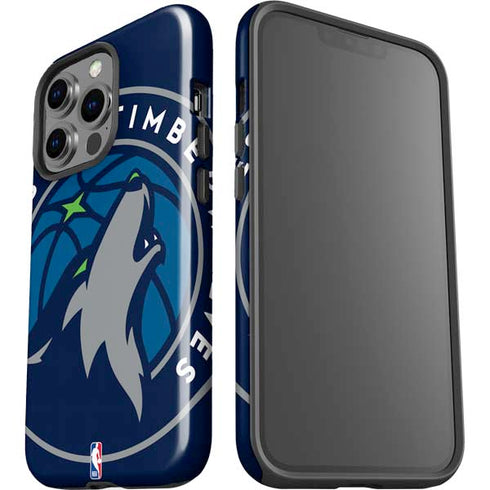 NBA Minnesota Timberwolves Large Logo iPhone 15 Pro Impact Case