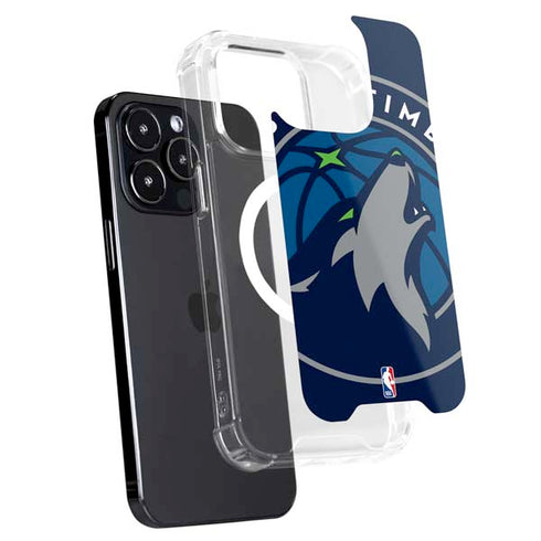 NBA Minnesota Timberwolves Large Logo iPhone 14 Pro MagSafe Case