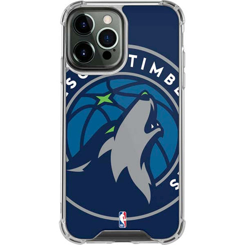 NBA Minnesota Timberwolves Large Logo iPhone 15 Pro Max Clear Case