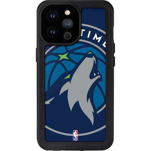 NBA Minnesota Timberwolves Large Logo iPhone 14 Pro Max Waterproof Case