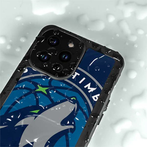 NBA Minnesota Timberwolves Large Logo iPhone 14 Pro Max Waterproof Case