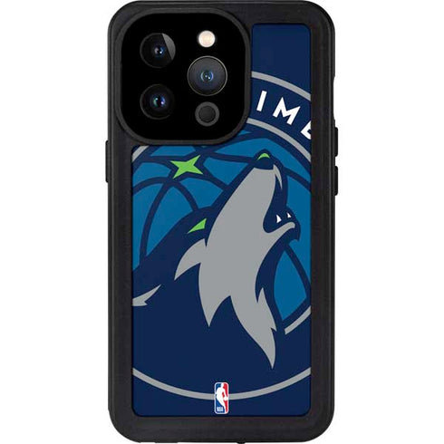 NBA Minnesota Timberwolves Large Logo iPhone 14 Pro Waterproof Case