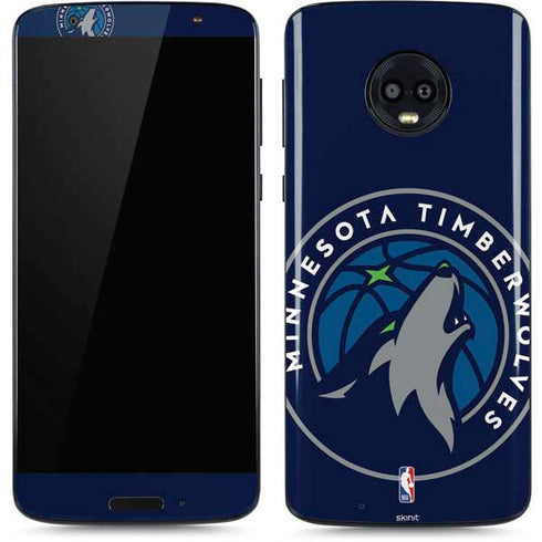 NBA Minnesota Timberwolves Large Logo Moto G6 Skin
