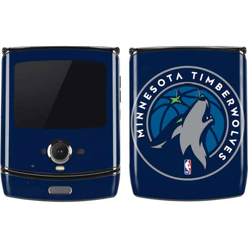 NBA Minnesota Timberwolves Large Logo Motorola RAZR Skin