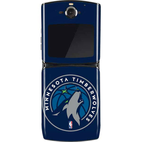 NBA Minnesota Timberwolves Large Logo Motorola RAZR Skin