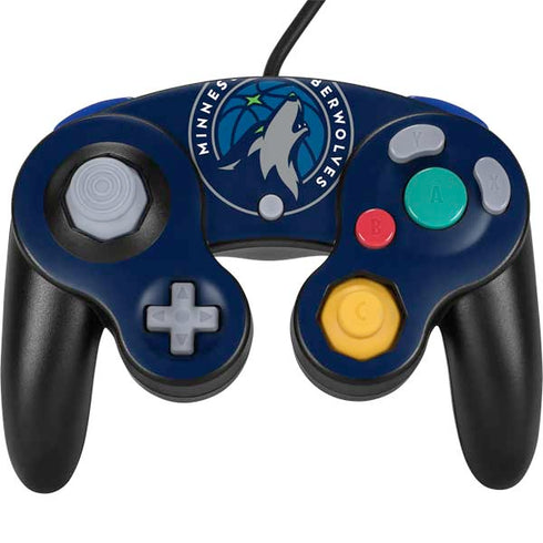 NBA Minnesota Timberwolves Large Logo Nintendo GameCube Controller Skin