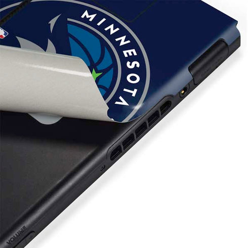 NBA Minnesota Timberwolves Large Logo Nintendo Switch Bundle Skin