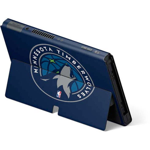 NBA Minnesota Timberwolves Large Logo Nintendo Switch OLED (2021) Skin