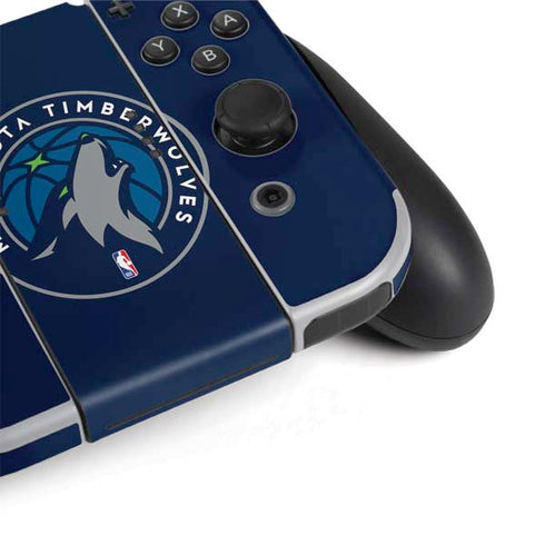 NBA Minnesota Timberwolves Large Logo Nintendo Switch OLED (2021) Skin
