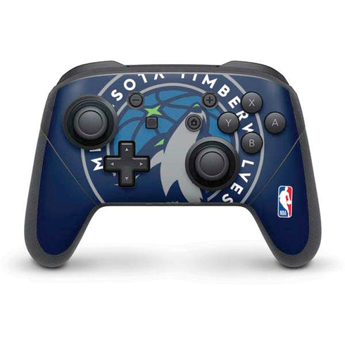 NBA Minnesota Timberwolves Large Logo Nintendo Switch Pro Controller Skin