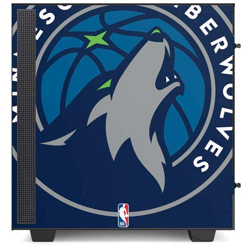 NBA Minnesota Timberwolves Large Logo NZXT H510 Compact ATX Mid-Tower Case Skin