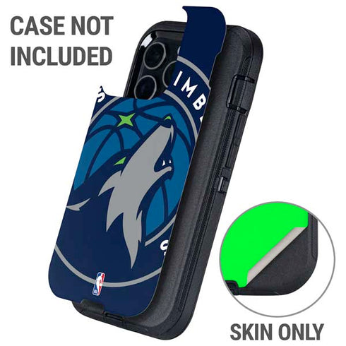 NBA Minnesota Timberwolves Large Logo Otterbox Defender iPhone Skin