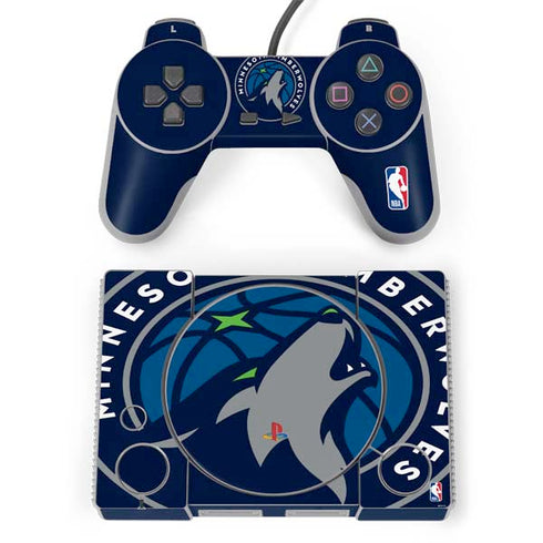 NBA Minnesota Timberwolves Large Logo PlayStation Classic Bundle Skin